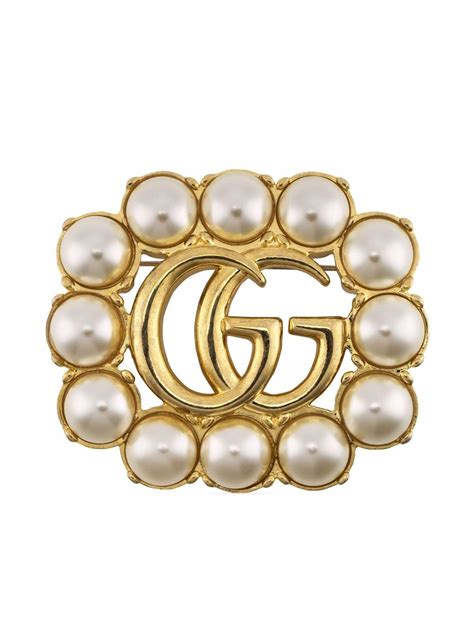 gucci pearl brooch|Gucci brooch price.